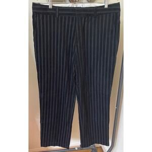 Trina Turk Women Sz 36 Pants Black Vertical Striped Trousers Lined Style M280518
